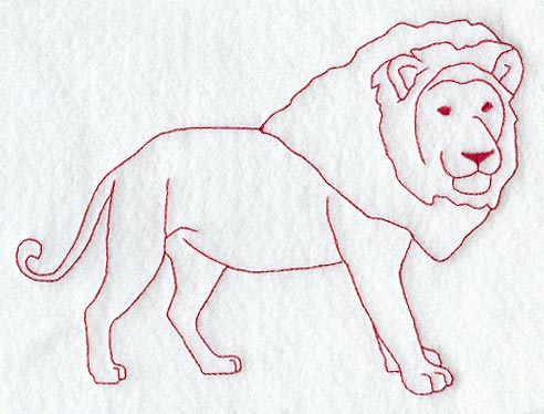 Lion (Redwork)