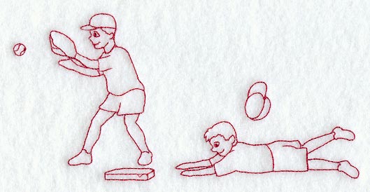 Baseball II (Redwork)