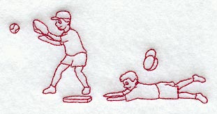 Baseball II (Redwork)