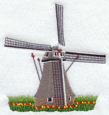 Windmill & Tulips