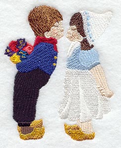 Kissing Dutch Boy & Girl