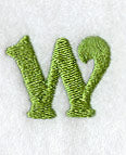 Victorian Lower Case Letter w (3 Inch)