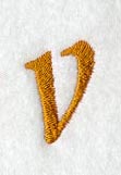 Cheshire Lower Case Letter v (3 Inch)