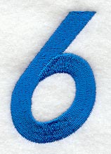 City Script Number 6 (3 Inch)