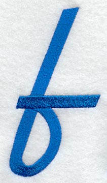 City Script Lower Case Letter f (3 Inch)