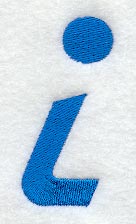 City Script Lower Case Letter i (3 Inch)