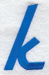 City Script Lower Case Letter k (3 Inch)