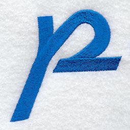 City Script Lower Case Letter p (3 Inch)