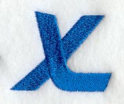 City Script Lower Case Letter x (3 Inch)