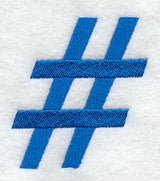 City Script Number Sign (3 Inch)