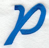 City Script Letter P (3 Inch)
