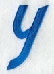 City Script Lower Case Letter y (3 Inch)