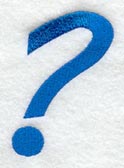 City Script Question Mark (3 Inch)