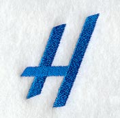 City Script Letter H (3 Inch)