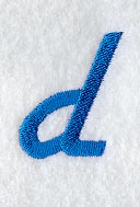 City Script Lower Case Letter d (3 Inch)