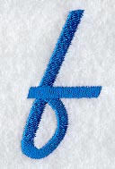 City Script Lower Case Letter f (3 Inch)
