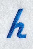 City Script Lower Case Letter h (3 Inch)