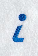 City Script Lower Case Letter i (3 Inch)