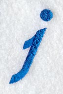 City Script Lower Case Letter j (3 Inch)