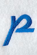 City Script Lower Case Letter p (3 Inch)