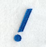 City Script Exclamation Point (3 Inch)