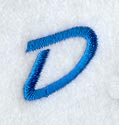 City Script Letter D (3 Inch)