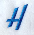 City Script Letter H (3 Inch)
