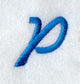 City Script Letter P (3 Inch)