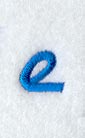 City Script Lower Case Letter e (3 Inch)