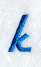 City Script Lower Case Letter k (3 Inch)