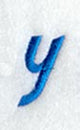 City Script Lower Case Letter y (3 Inch)