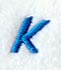 City Script Letter K (3 Inch)