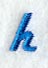 City Script Lower Case Letter h (3 Inch)