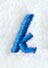 City Script Lower Case Letter k (3 Inch)