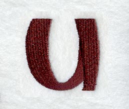 Columbo Lower Case Letter u (3 Inch)