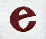 Columbo Lower Case Letter e (3 Inch)
