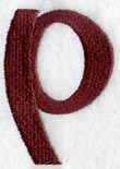 Columbo Lower Case Letter p (3 Inch)