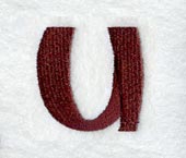 Columbo Lower Case Letter u (3 Inch)