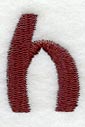 Columbo Lower Case Letter h (3 Inch)