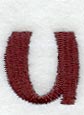 Columbo Lower Case Letter u (3 Inch)