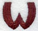 Columbo Lower Case Letter w (3 Inch)