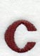 Columbo Lower Case Letter c (3 Inch)