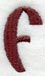 Columbo Lower Case Letter f (3 Inch)