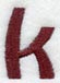 Columbo Lower Case Letter k (3 Inch)