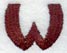 Columbo Lower Case Letter w (3 Inch)