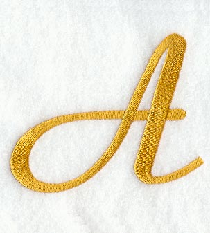 Curly Script Letter A (3 Inch)
