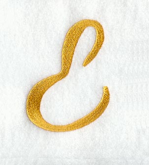Curly Script Letter E (3 Inch)