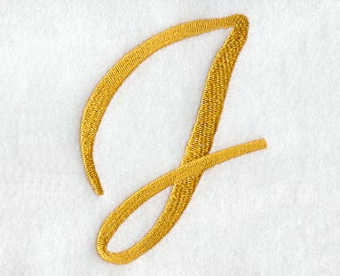 Curly Script Letter J (3 Inch)