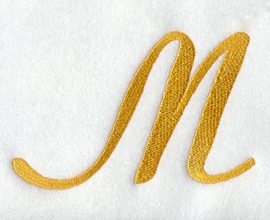 Curly Script Letter M (3 Inch)