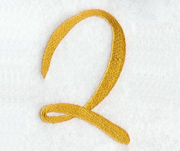 Curly Script Letter Q (3 Inch)